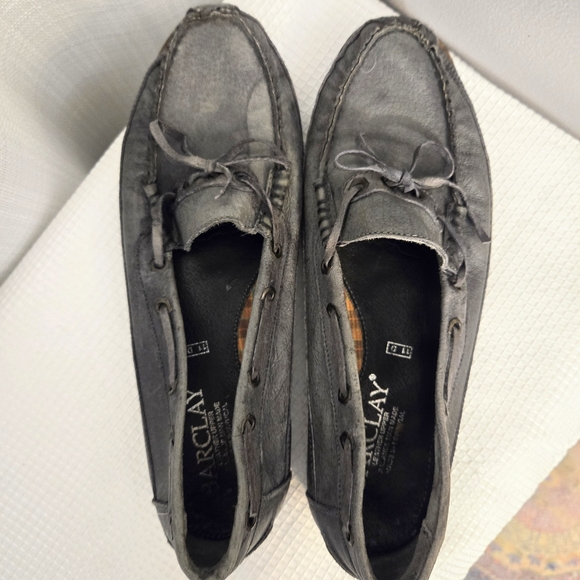 Barclay Leather Loafers Boat Shoe Eyelet Lace Slip On Casual Portugal - Picture 4 of 9